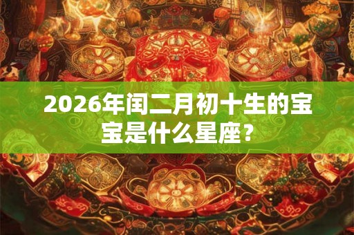 2026年闰二月初十生的宝宝是什么星座？