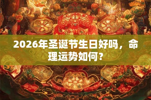 2026年圣诞节生日好吗，命理运势如何？