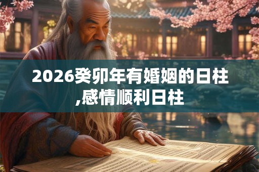 2026癸卯年有婚姻的日柱,感情顺利日柱