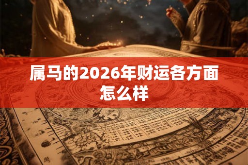 属马的2026年财运各方面怎么样