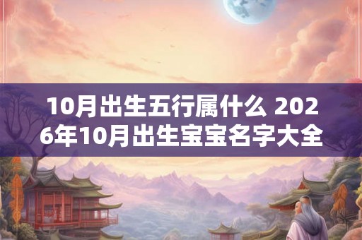 10月出生五行属什么 2026年10月出生宝宝名字大全