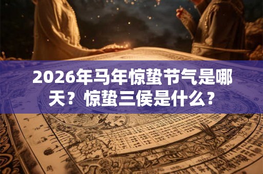 2026年马年惊蛰节气是哪天？惊蛰三侯是什么？