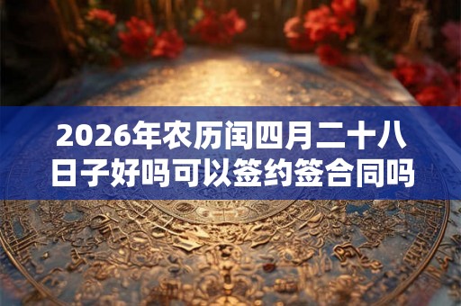 2026年农历闰四月二十八日子好吗可以签约签合同吗？
