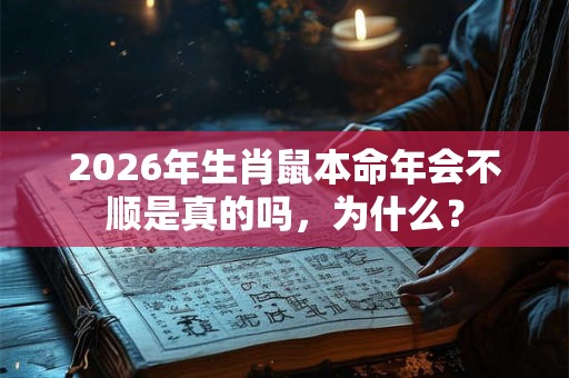 2026年生肖鼠本命年会不顺是真的吗，为什么？