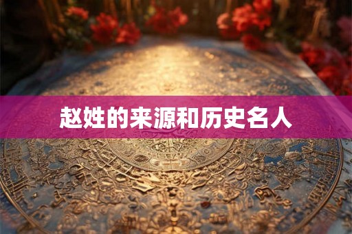 赵姓的来源和历史名人 赵姓的来源和历史名人
