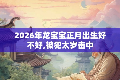 2026年龙宝宝正月出生好不好,被犯太岁击中 2026年龙宝宝正月出生好不好,被犯太岁击中
