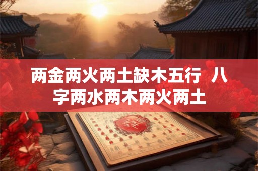 两金两火两土缺木五行  八字两水两木两火两土