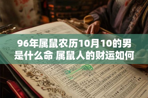 96年属鼠农历10月10的男是什么命 属鼠人的财运如何 96年属鼠农历10月10的男是什么命 属鼠人的财运如何