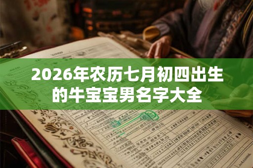 2026年农历七月初四出生的牛宝宝男名字大全