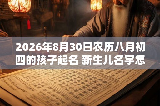 2026年8月30日农历八月初四的孩子起名 新生儿名字怎么选