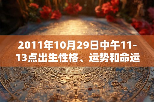 2011年10月29日中午11-13点出生性格、运势和命运 2011年10月29日中午11-13点出生性格、运势和命运