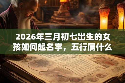 2026年三月初七出生的女孩如何起名字，五行属什么
