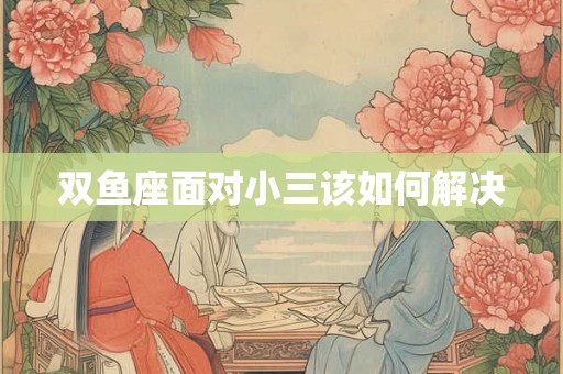双鱼座面对小三该如何解决