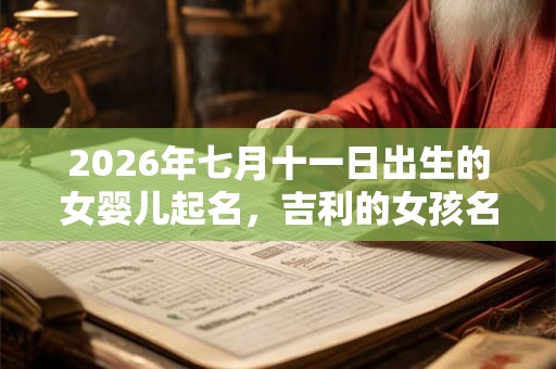 2026年七月十一日出生的女婴儿起名，吉利的女孩名字