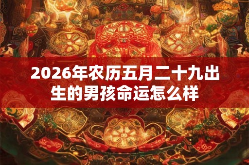 2026年农历五月二十九出生的男孩命运怎么样