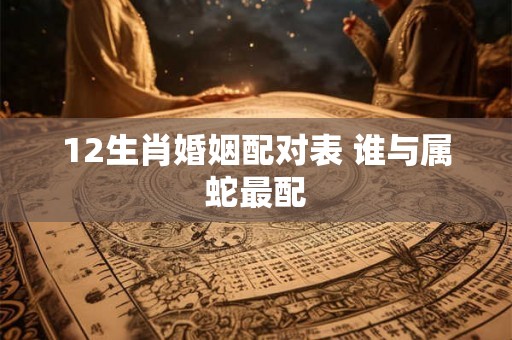 12生肖婚姻配对表 谁与属蛇最配