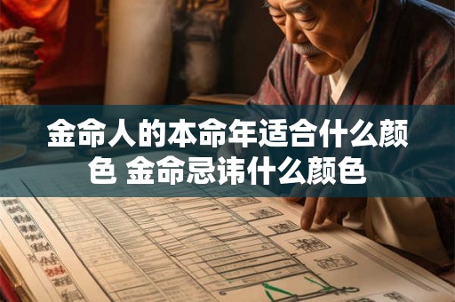 金命人的本命年适合什么颜色 金命忌讳什么颜色