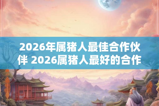 2026年属猪人最佳合作伙伴 2026属猪人最好的合作对象是谁