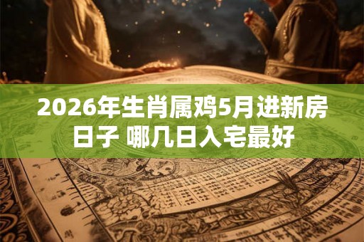 2026年生肖属鸡5月进新房日子 哪几日入宅最好