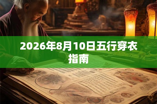 2026年8月10日五行穿衣指南