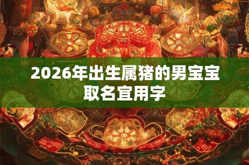 2026年出生属猪的男宝宝取名宜用字 2026年出生属猪的男宝宝取名宜用字
