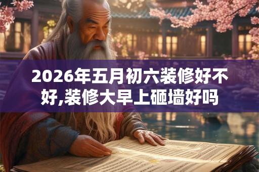 2026年五月初六装修好不好,装修大早上砸墙好吗