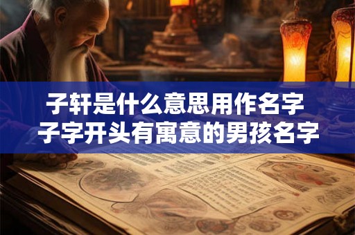 子轩是什么意思用作名字 子字开头有寓意的男孩名字 子轩是什么意思用作名字 子字开头有寓意的男孩名字