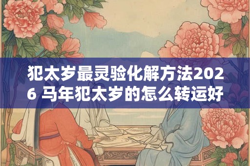 犯太岁最灵验化解方法2026 马年犯太岁的怎么转运好