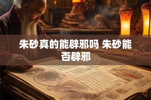 朱砂真的能辟邪吗 朱砂能否辟邪