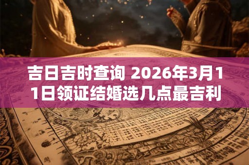 吉日吉时查询 2026年3月11日领证结婚选几点最吉利 吉日吉时查询 2026年3月11日领证结婚选几点最吉利