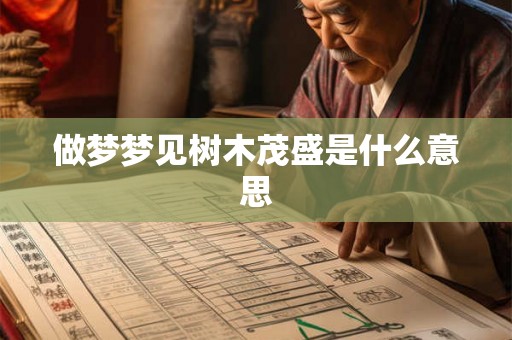 做梦梦见树木茂盛是什么意思