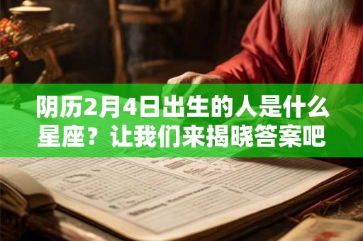 阴历2月4日出生的人是什么星座？让我们来揭晓答案吧！