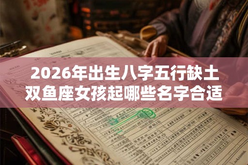 2026年出生八字五行缺土双鱼座女孩起哪些名字合适