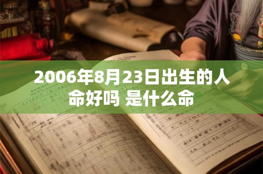2006年8月23日出生的人命好吗 是什么命