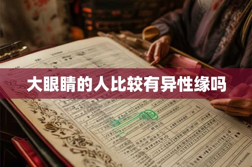 大眼睛的人比较有异性缘吗