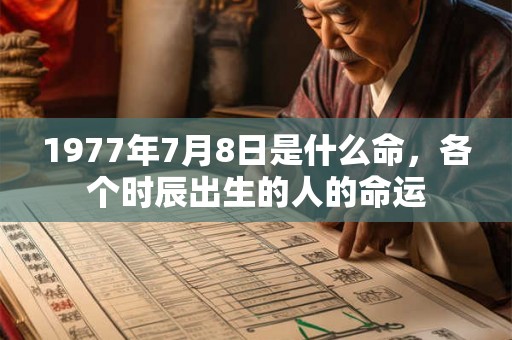 1977年7月8日是什么命,各个时辰出生的人的命运 1977年7月8日是什么命,各个时辰出生的人的命运