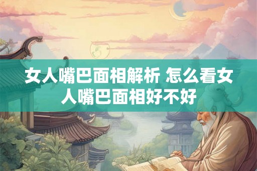 女人嘴巴面相解析 怎么看女人嘴巴面相好不好