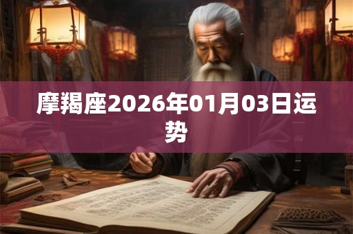摩羯座2026年01月03日运势 摩羯座2026年01月03日运势