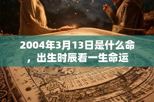2004年3月13日是什么命，出生时辰看一生命运