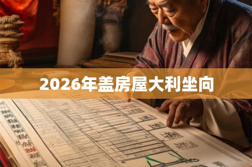 2026年盖房屋大利坐向