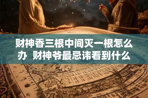 财神香三根中间灭一根怎么办  财神爷最忌讳看到什么