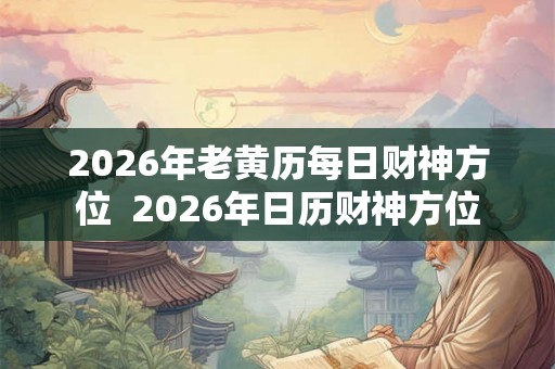 2026年老黄历每日财神方位  2026年日历财神方位