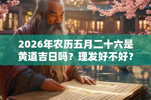 2026年农历五月二十六是黄道吉日吗？理发好不好？