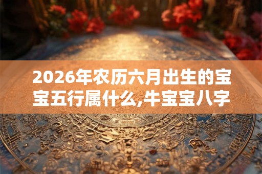 2026年农历六月出生的宝宝五行属什么,牛宝宝八字命理解析