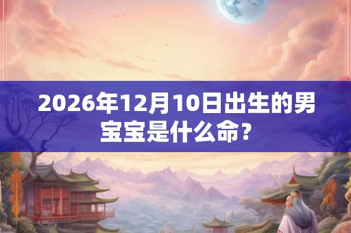 2026年12月10日出生的男宝宝是什么命？