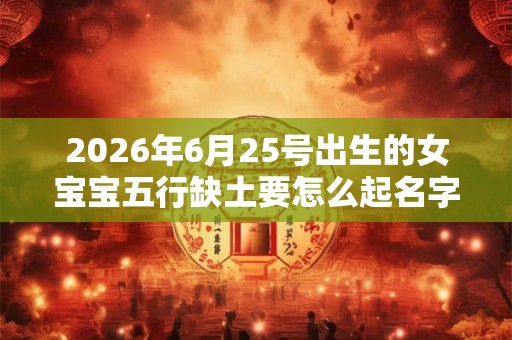 2026年6月25号出生的女宝宝五行缺土要怎么起名字 2026年6月25号出生的女宝宝五行缺土要怎么起名字
