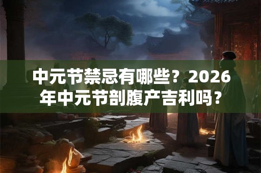 中元节禁忌有哪些？2026年中元节剖腹产吉利吗？