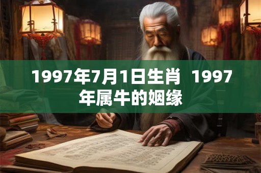 1997年7月1日生肖  1997年属牛的姻缘