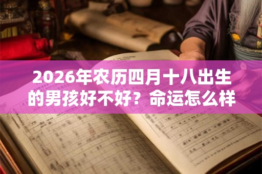 2026年农历四月十八出生的男孩好不好？命运怎么样？