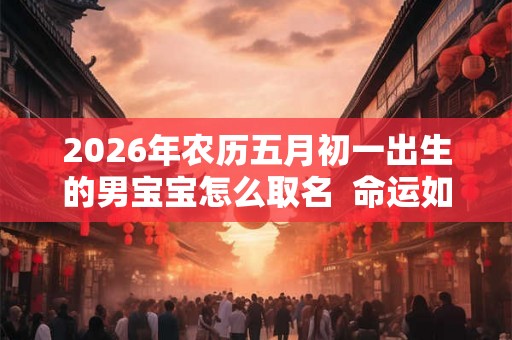 2026年农历五月初一出生的男宝宝怎么取名  命运如何